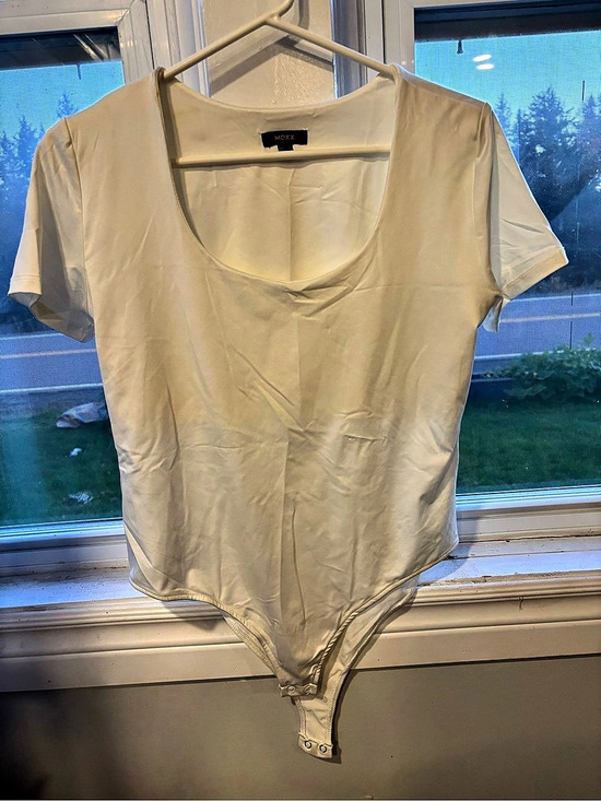 Mexx Tops - Mexx Short Sleeve Bodysuit in Cream Size XS
